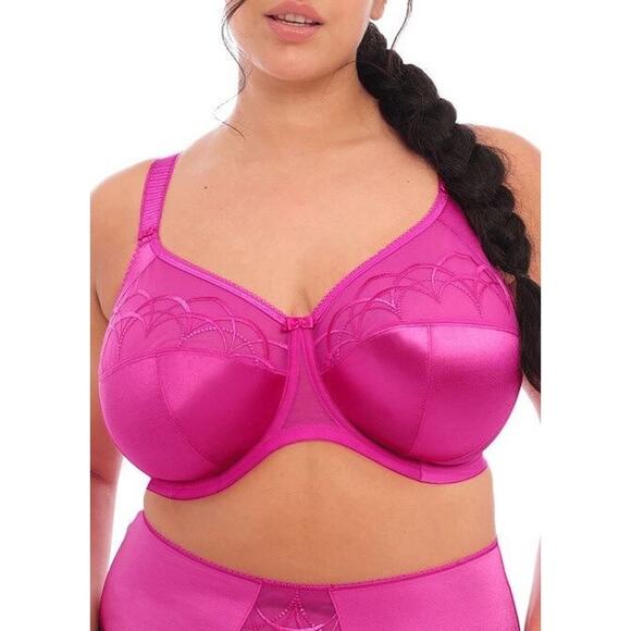 Elomi EL4030CML Cate Magenta Bra 42I Underwire Full Coverage Embroidered Camelia - Picture 8 of 8
